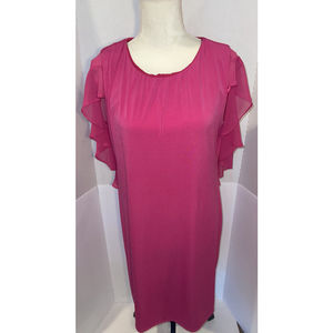 Women’s Glamour Nights Butterfly sleeve Dress - Pink - Size 12